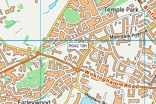 RG42 1SH map - OS VectorMap District (Ordnance Survey) RG42 1SH map - OS VectorMap District (Ordnance Survey)