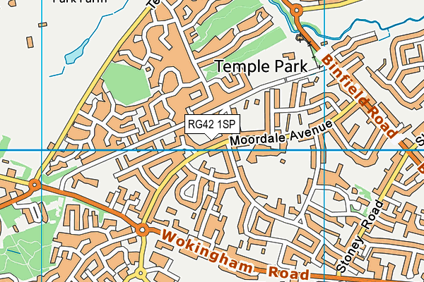 RG42 1SP map - OS VectorMap District (Ordnance Survey)