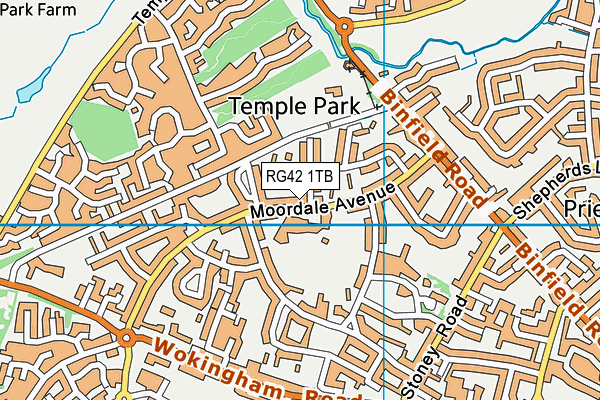 RG42 1TB map - OS VectorMap District (Ordnance Survey)