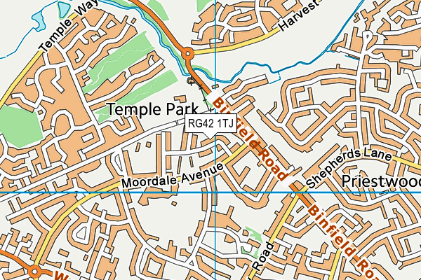 RG42 1TJ map - OS VectorMap District (Ordnance Survey) RG42 1TJ map - OS VectorMap District (Ordnance Survey)