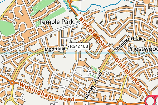 RG42 1UB map - OS VectorMap District (Ordnance Survey) RG42 1UB map - OS VectorMap District (Ordnance Survey)