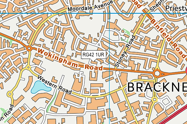 RG42 1UR map - OS VectorMap District (Ordnance Survey) RG42 1UR map - OS VectorMap District (Ordnance Survey)