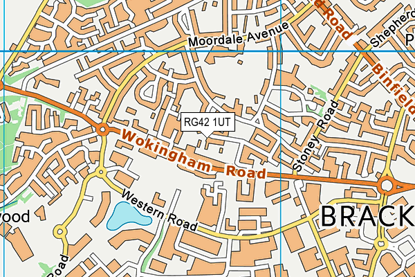 RG42 1UT map - OS VectorMap District (Ordnance Survey) RG42 1UT map - OS VectorMap District (Ordnance Survey)