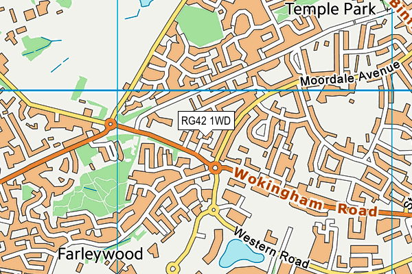 RG42 1WD map - OS VectorMap District (Ordnance Survey) RG42 1WD map - OS VectorMap District (Ordnance Survey)
