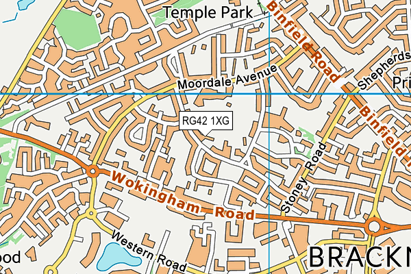 RG42 1XG map - OS VectorMap District (Ordnance Survey) RG42 1XG map - OS VectorMap District (Ordnance Survey)