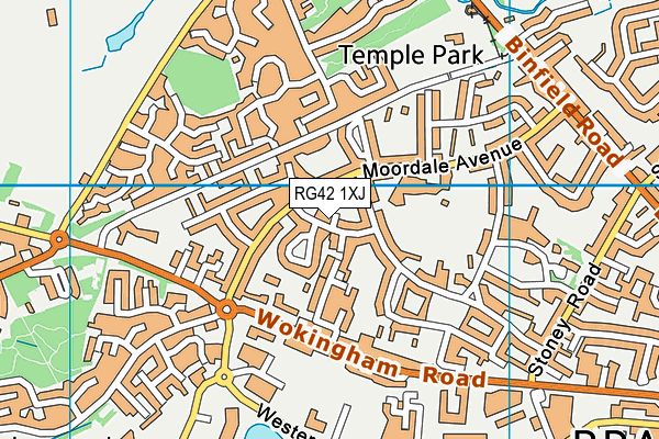 RG42 1XJ map - OS VectorMap District (Ordnance Survey) RG42 1XJ map - OS VectorMap District (Ordnance Survey)