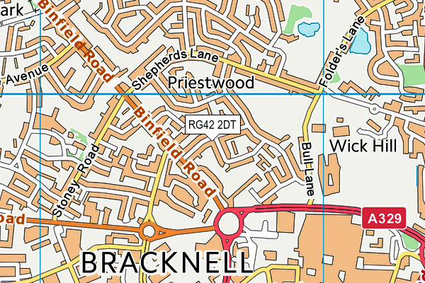 RG42 2DT map - OS VectorMap District (Ordnance Survey) RG42 2DT map - OS VectorMap District (Ordnance Survey)