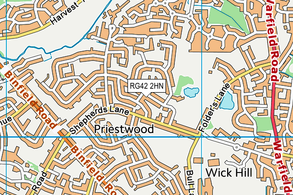 RG42 2HN map - OS VectorMap District (Ordnance Survey) RG42 2HN map - OS VectorMap District (Ordnance Survey)