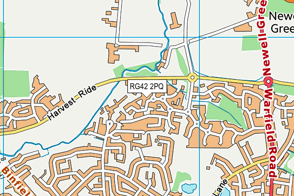RG42 2PQ map - OS VectorMap District (Ordnance Survey) RG42 2PQ map - OS VectorMap District (Ordnance Survey)