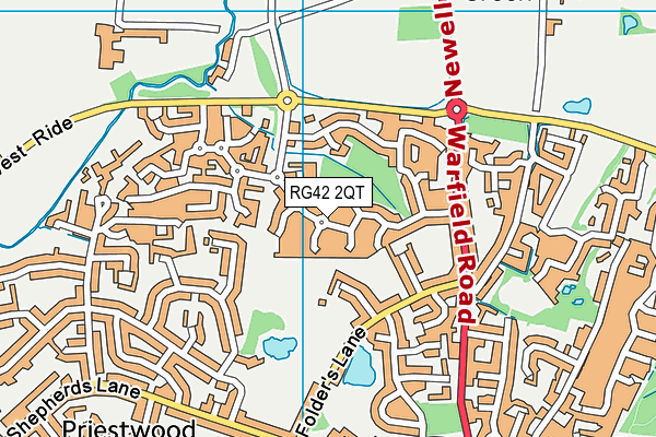 RG42 2QT map - OS VectorMap District (Ordnance Survey) RG42 2QT map - OS VectorMap District (Ordnance Survey)
