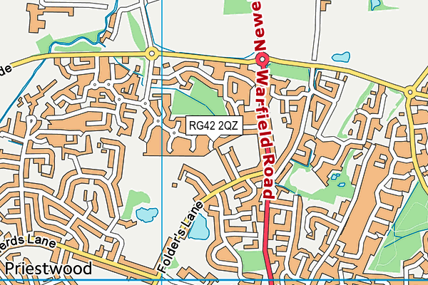 RG42 2QZ map - OS VectorMap District (Ordnance Survey) RG42 2QZ map - OS VectorMap District (Ordnance Survey)