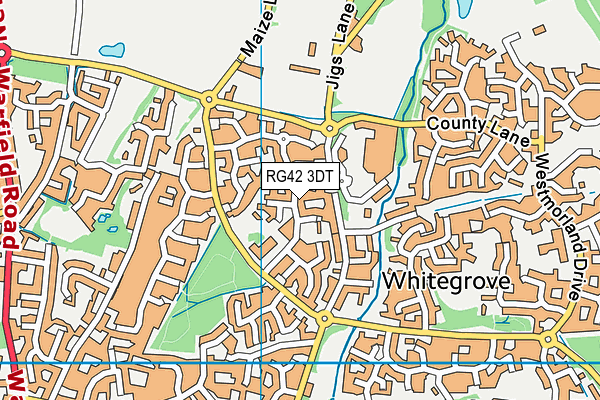 RG42 3DT map - OS VectorMap District (Ordnance Survey) RG42 3DT map - OS VectorMap District (Ordnance Survey)