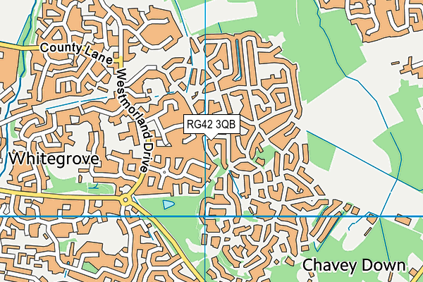 RG42 3QB map - OS VectorMap District (Ordnance Survey) RG42 3QB map - OS VectorMap District (Ordnance Survey)
