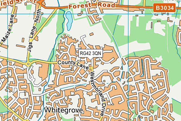 RG42 3QN map - OS VectorMap District (Ordnance Survey) RG42 3QN map - OS VectorMap District (Ordnance Survey)