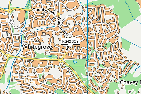 RG42 3QY map - OS VectorMap District (Ordnance Survey) RG42 3QY map - OS VectorMap District (Ordnance Survey)