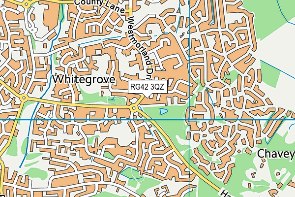 RG42 3QZ map - OS VectorMap District (Ordnance Survey) RG42 3QZ map - OS VectorMap District (Ordnance Survey)