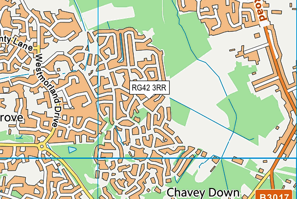 RG42 3RR map - OS VectorMap District (Ordnance Survey) RG42 3RR map - OS VectorMap District (Ordnance Survey)