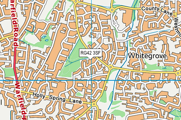 RG42 3SF map - OS VectorMap District (Ordnance Survey) RG42 3SF map - OS VectorMap District (Ordnance Survey)