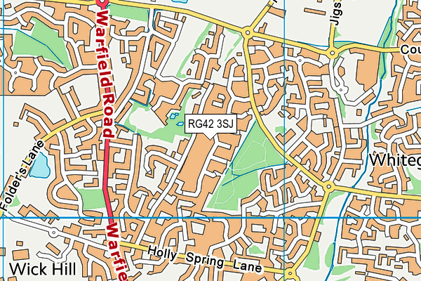 RG42 3SJ map - OS VectorMap District (Ordnance Survey) RG42 3SJ map - OS VectorMap District (Ordnance Survey)