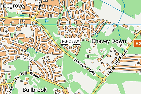 RG42 3SW map - OS VectorMap District (Ordnance Survey) RG42 3SW map - OS VectorMap District (Ordnance Survey)