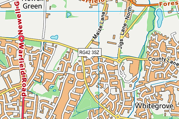 RG42 3SZ map - OS VectorMap District (Ordnance Survey) RG42 3SZ map - OS VectorMap District (Ordnance Survey)