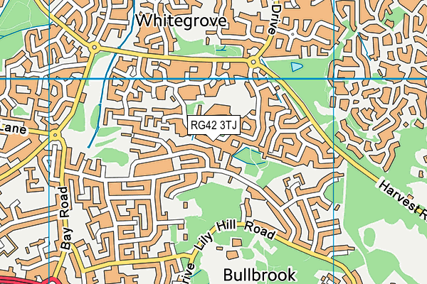 RG42 3TJ map - OS VectorMap District (Ordnance Survey) RG42 3TJ map - OS VectorMap District (Ordnance Survey)