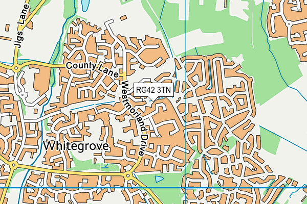 RG42 3TN map - OS VectorMap District (Ordnance Survey) RG42 3TN map - OS VectorMap District (Ordnance Survey)