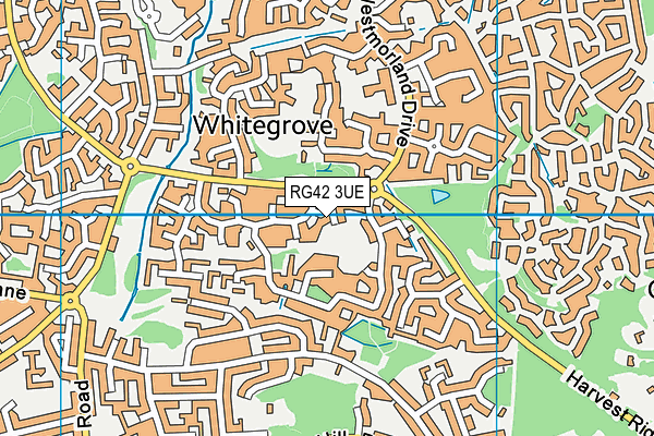 RG42 3UE map - OS VectorMap District (Ordnance Survey) RG42 3UE map - OS VectorMap District (Ordnance Survey)