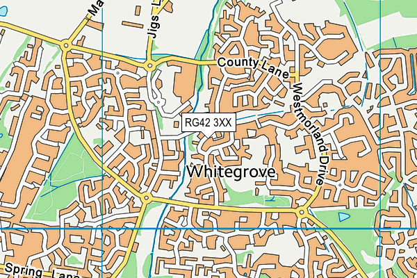RG42 3XX map - OS VectorMap District (Ordnance Survey) RG42 3XX map - OS VectorMap District (Ordnance Survey)