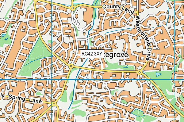 RG42 3XY map - OS VectorMap District (Ordnance Survey) RG42 3XY map - OS VectorMap District (Ordnance Survey)
