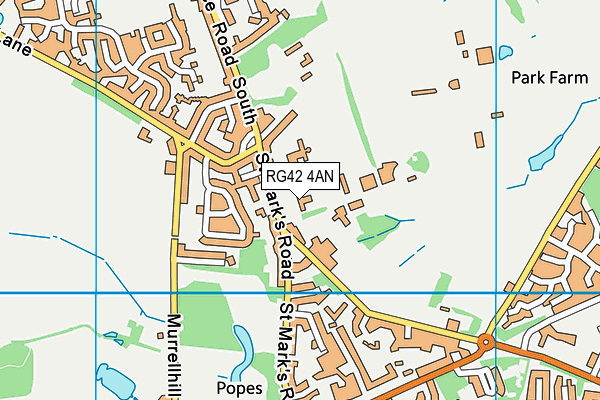 RG42 4AN map - OS VectorMap District (Ordnance Survey) RG42 4AN map - OS VectorMap District (Ordnance Survey)