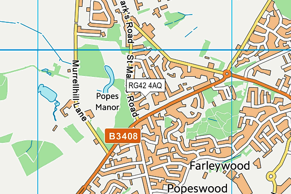 RG42 4AQ map - OS VectorMap District (Ordnance Survey) RG42 4AQ map - OS VectorMap District (Ordnance Survey)