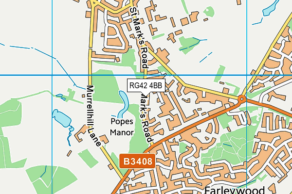 RG42 4BB map - OS VectorMap District (Ordnance Survey) RG42 4BB map - OS VectorMap District (Ordnance Survey)