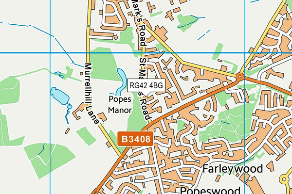 RG42 4BG map - OS VectorMap District (Ordnance Survey) RG42 4BG map - OS VectorMap District (Ordnance Survey)