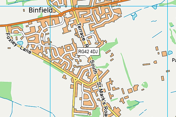 RG42 4DJ map - OS VectorMap District (Ordnance Survey) RG42 4DJ map - OS VectorMap District (Ordnance Survey)
