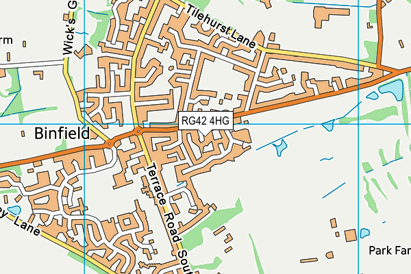 RG42 4HG map - OS VectorMap District (Ordnance Survey) RG42 4HG map - OS VectorMap District (Ordnance Survey)