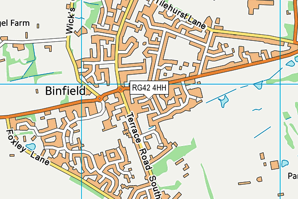 RG42 4HH map - OS VectorMap District (Ordnance Survey) RG42 4HH map - OS VectorMap District (Ordnance Survey)
