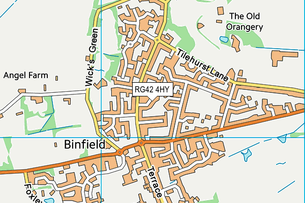 RG42 4HY map - OS VectorMap District (Ordnance Survey) RG42 4HY map - OS VectorMap District (Ordnance Survey)