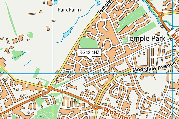 RG42 4HZ map - OS VectorMap District (Ordnance Survey) RG42 4HZ map - OS VectorMap District (Ordnance Survey)