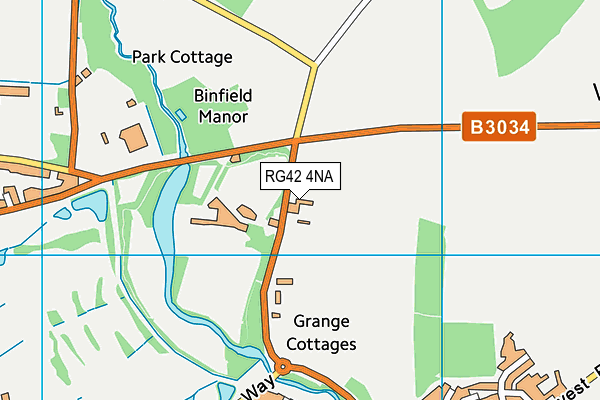 RG42 4NA map - OS VectorMap District (Ordnance Survey) RG42 4NA map - OS VectorMap District (Ordnance Survey)