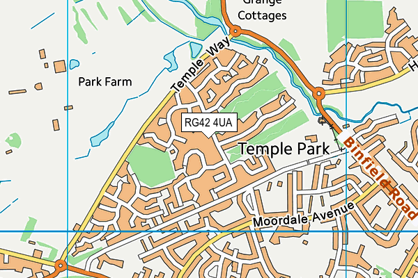 RG42 4UA map - OS VectorMap District (Ordnance Survey) RG42 4UA map - OS VectorMap District (Ordnance Survey)