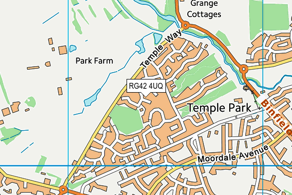 RG42 4UQ map - OS VectorMap District (Ordnance Survey) RG42 4UQ map - OS VectorMap District (Ordnance Survey)