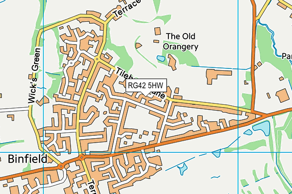 RG42 5HW map - OS VectorMap District (Ordnance Survey) RG42 5HW map - OS VectorMap District (Ordnance Survey)