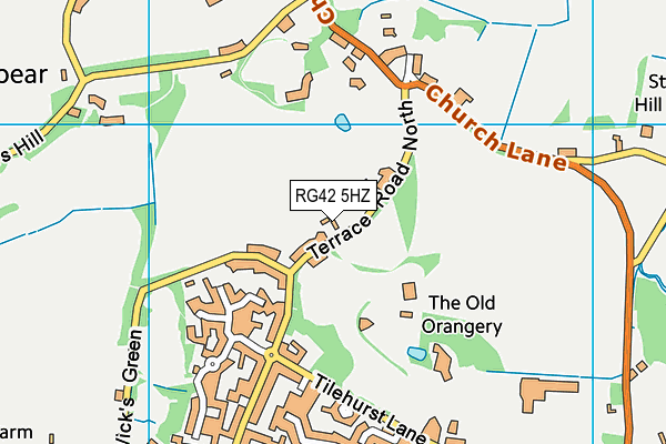 RG42 5HZ map - OS VectorMap District (Ordnance Survey) RG42 5HZ map - OS VectorMap District (Ordnance Survey)