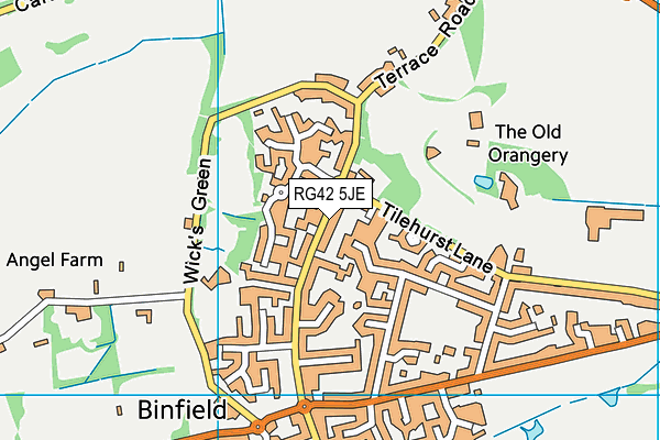 RG42 5JE map - OS VectorMap District (Ordnance Survey) RG42 5JE map - OS VectorMap District (Ordnance Survey)