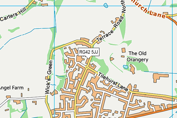 RG42 5JJ map - OS VectorMap District (Ordnance Survey) RG42 5JJ map - OS VectorMap District (Ordnance Survey)