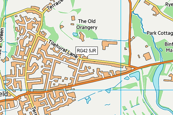 RG42 5JR map - OS VectorMap District (Ordnance Survey) RG42 5JR map - OS VectorMap District (Ordnance Survey)