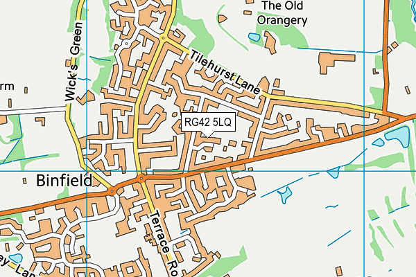 RG42 5LQ map - OS VectorMap District (Ordnance Survey) RG42 5LQ map - OS VectorMap District (Ordnance Survey)