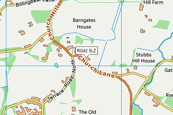 RG42 5LZ map - OS VectorMap District (Ordnance Survey) RG42 5LZ map - OS VectorMap District (Ordnance Survey)