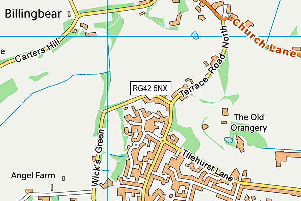 RG42 5NX map - OS VectorMap District (Ordnance Survey) RG42 5NX map - OS VectorMap District (Ordnance Survey)